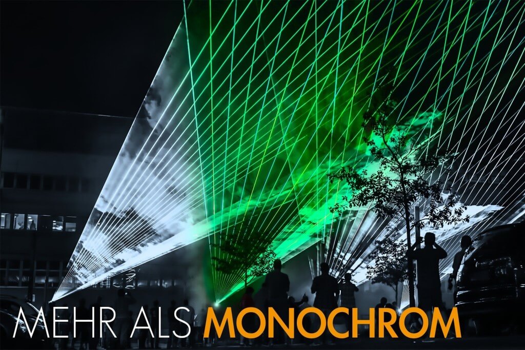 Outdoor Lasershow unter freiem Himmel