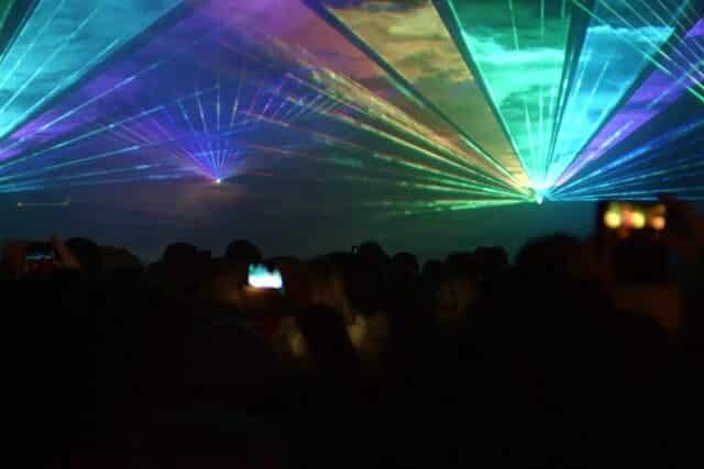 Lasershow an Silvester anstelle Feuerwerk in Verl