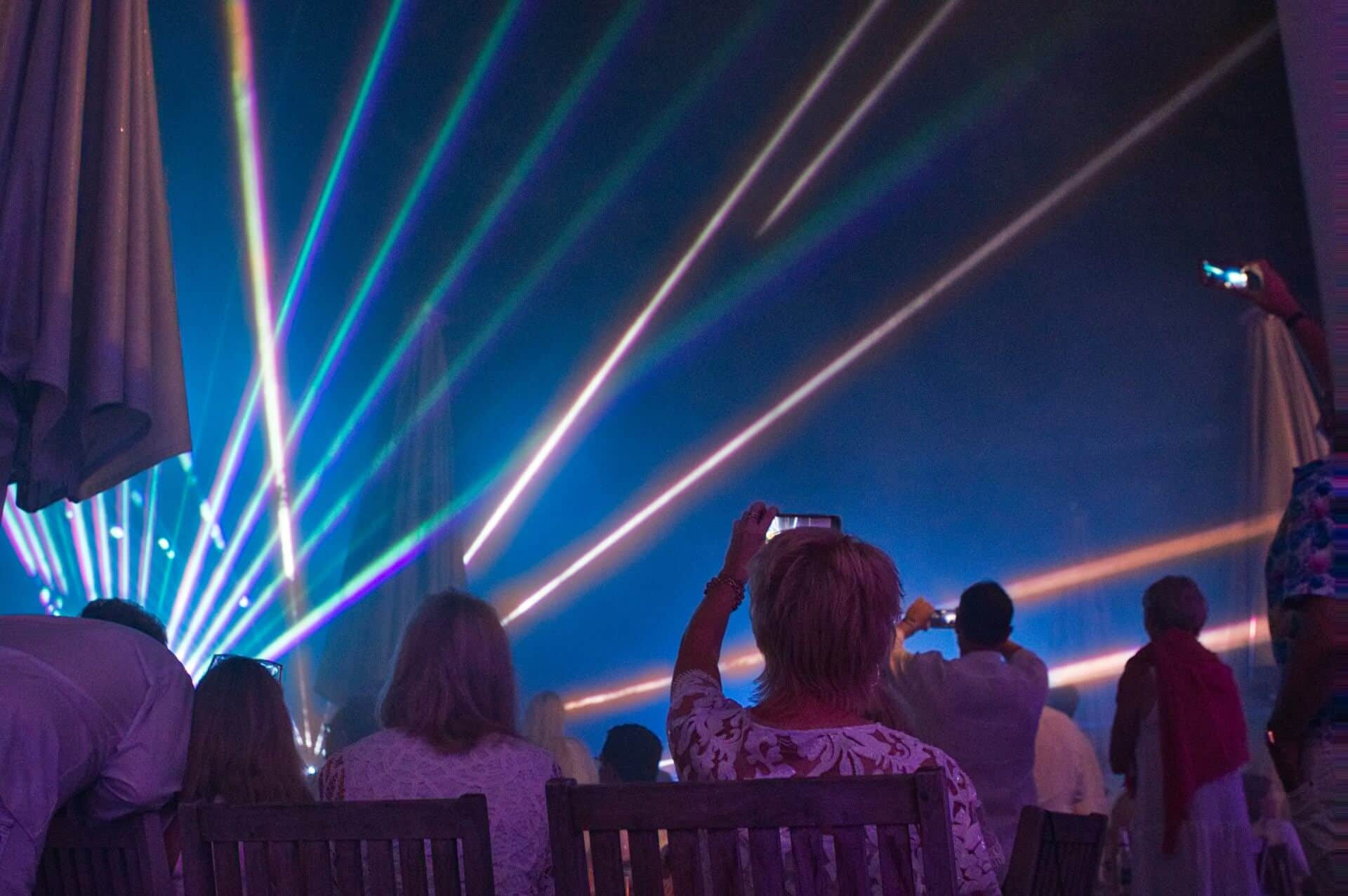 Lasershow auf dem Golfplatz