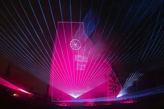 Lasershow in Kamp-Lintfort, Nordrhein-Westfalen
