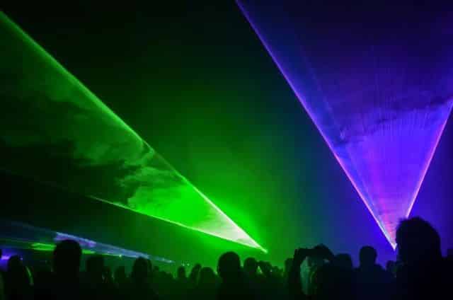 Outdoor Lasershow in Stuttgart